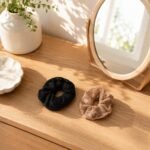 VANTO Mesh Hair Scrunchies for Women (2-Pack) – Elegant Glitter Net Hair Ties,Soft Elastic Ponytail Holders for Thick Curly Hair, Aesthetic Neutral Styling Accessories - Image 2