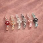 VANTO 1 Pcs Banana Small Stone Hair Clip for Women & Girls | Floral Crystal Hair Barrette | Elegant Rhinestone Banana Clip | Stylish Hair Accessories for Party, Casual & Daily Wear | Multicolor - Image 4