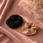 VANTO Mesh Hair Scrunchies for Women (2-Pack) – Elegant Glitter Net Hair Ties,Soft Elastic Ponytail Holders for Thick Curly Hair, Aesthetic Neutral Styling Accessories - Image 4