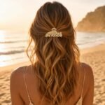 VANTO Leaf Design Metal Hair Clutcher Clip for Women & Girls | Pearl Embellished Gold Finish Hair Claw Clip | Strong Hold Hair Accessory for Daily Wear, Office, Party & Casual Styling | Pack of 1 - Image 4