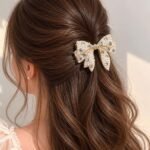 VANTO Metal Bow Clutcher Hair Clip for Women & Girls, Elegant Bow Design Hair Claw Clip, Strong Hold Hair Accessory for Daily Wear, Party, Office and Casual Styling, Pack of 1